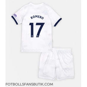 Tottenham Hotspur Cristian Romero #17 Replika Hemmatröja Barn 2023-24 Kortärmad (+ Korta byxor)